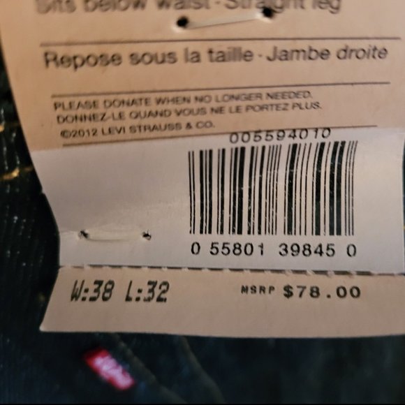 Men's Levi's Jeans 559 - Picture 4 of 4